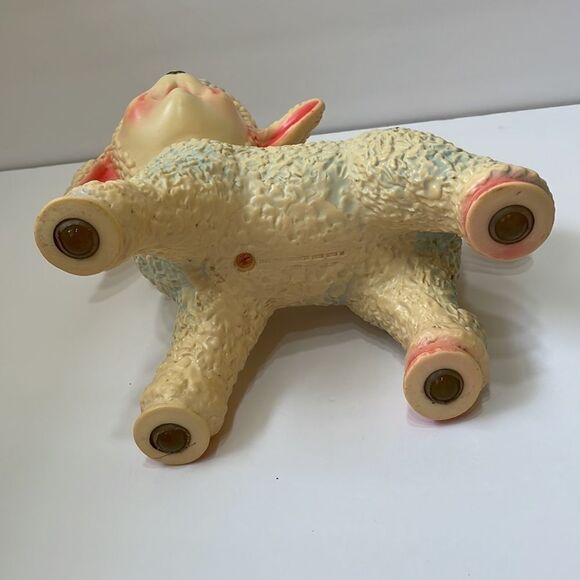 VINTAGE 60s THE‎ SUN RUBBER COMPANY TOY LAMB - Picture 6 of 8